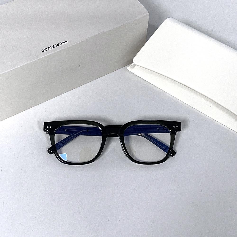 2024 Retro GM Square Eyeglass Frame, Unisex Acetate with Prescription Lenses