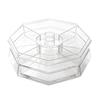 Rotating Serving Tray, with Multi-Compartment And Central Sauce Cup Design, Food Tray for Cold Cuts Seafood Fruits Vegetables