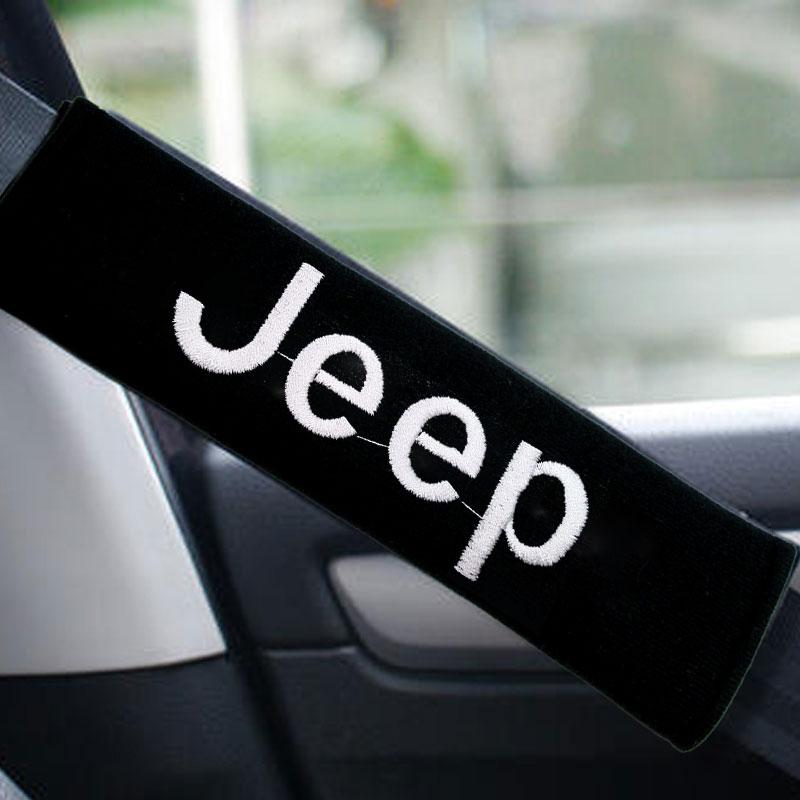 New Accessories Car Safety Belt Shoulder Cover Seat Belt Pads for Jeep JK JL TJ Renegade Patriot Wrangler Cherokee Patriot Trail Liberty