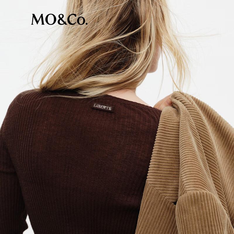 MO&Co. Women's V-Neck Long Sleeve Sweater