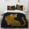 Set Biancheria da Letto Trapuntato di Lusso Animale Tigre Leopardo Lupo 3D, Set Letto Copripiumino Coperta Copricuscino, Set Biancheria da Letto King Queen Size
