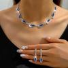 Bridal Suit Jewelry Necklace Stud Earrings Women'S Suit Wedding Evening Dress Elegant Accessories Wedding Accessories Women