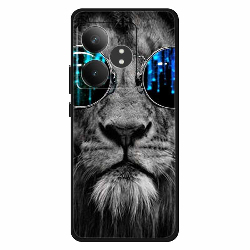 For Realme GT 6T Case Silicone Soft Lions Cat TPU Back Cover For Realme GT Neo6 Cases Protective GT6t 5G Fashion Lovely Shell