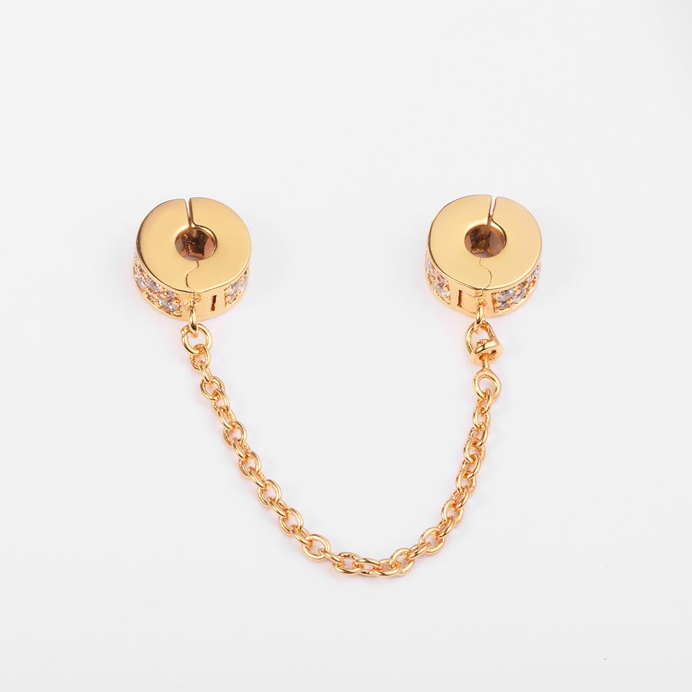 

Подходит для европейского браслета Femme, стерлинговое серебро 925 пробы, прозрачная защитная цепочка с зажимом, подвесные бусины для женщин, изготовление ювелирных изделий своими руками