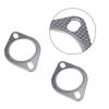2Pcs Car Engine Exhaust Gasket Universals Exhaust Pipe Gasket With Two Holes Quick Installation Exhaust Spacer