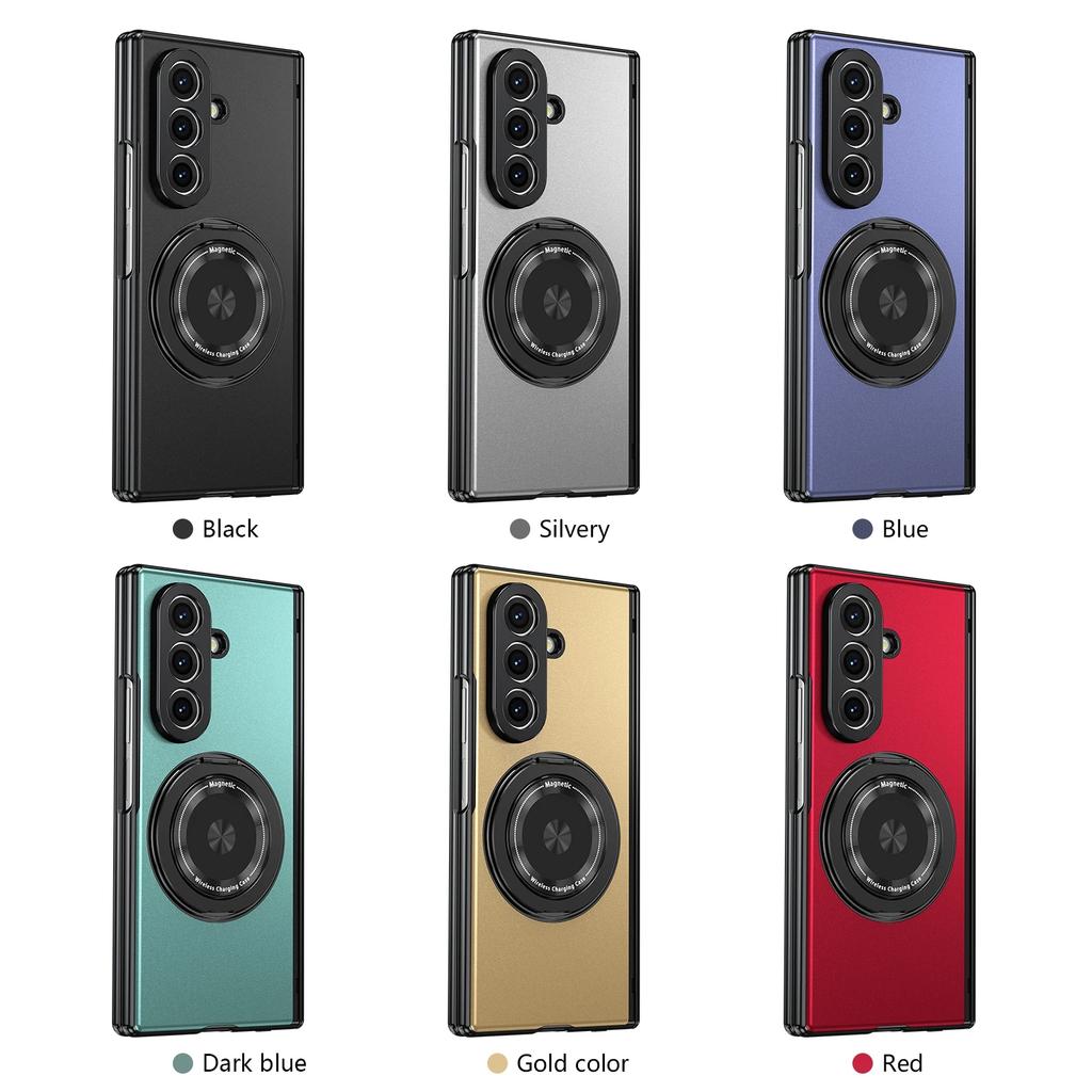 Magnetyczny uchwyt obrotowy 360° Etui na telefon z zawiasem Dla Samsunga Galaxy Z Fold 7 6 5 4 3 Folia ochronna na ekran Osłona odporna na wstrząsy na obiektyw