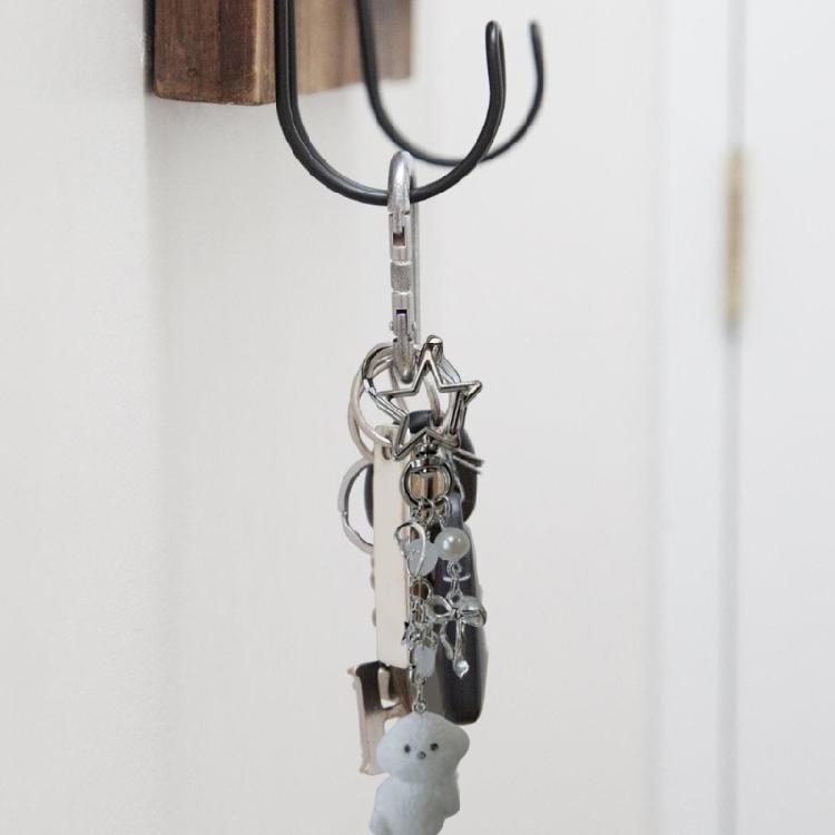 Cartoon Keychain For Women And Girls Plush Dog Bag Pendant Accessory Key Holder Alloy Keyring Stylish Decoration