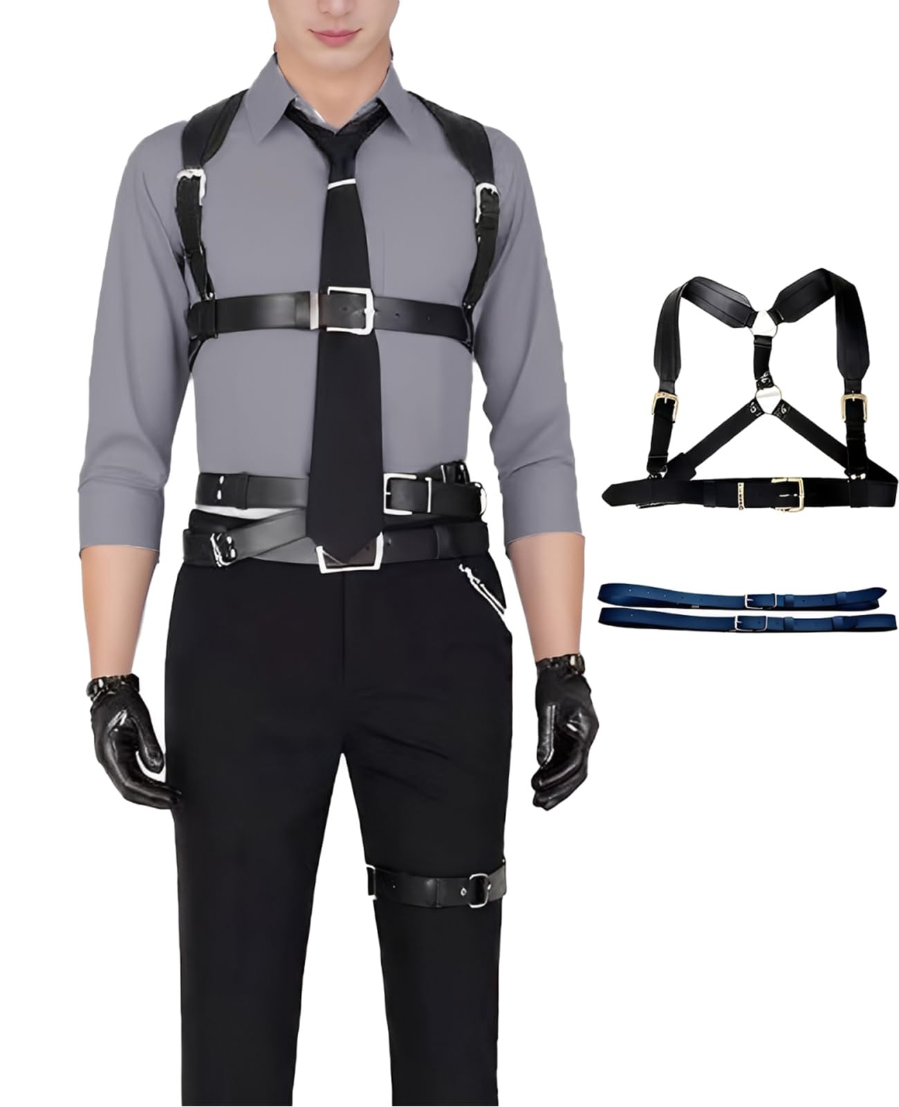 

[KALAOK] Combat Uniform Costume, Cosplay, Halloween, Disguise, Halloween, School Festival, Cultural Festival, Man yu Exhibition, Grey, XL