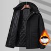Overcoats Casual Men Thermal Cotton Jacket Jacket Clothing Fleece Winter Men's  Cotton Coat Male Mid-Long Thick Warm Parka