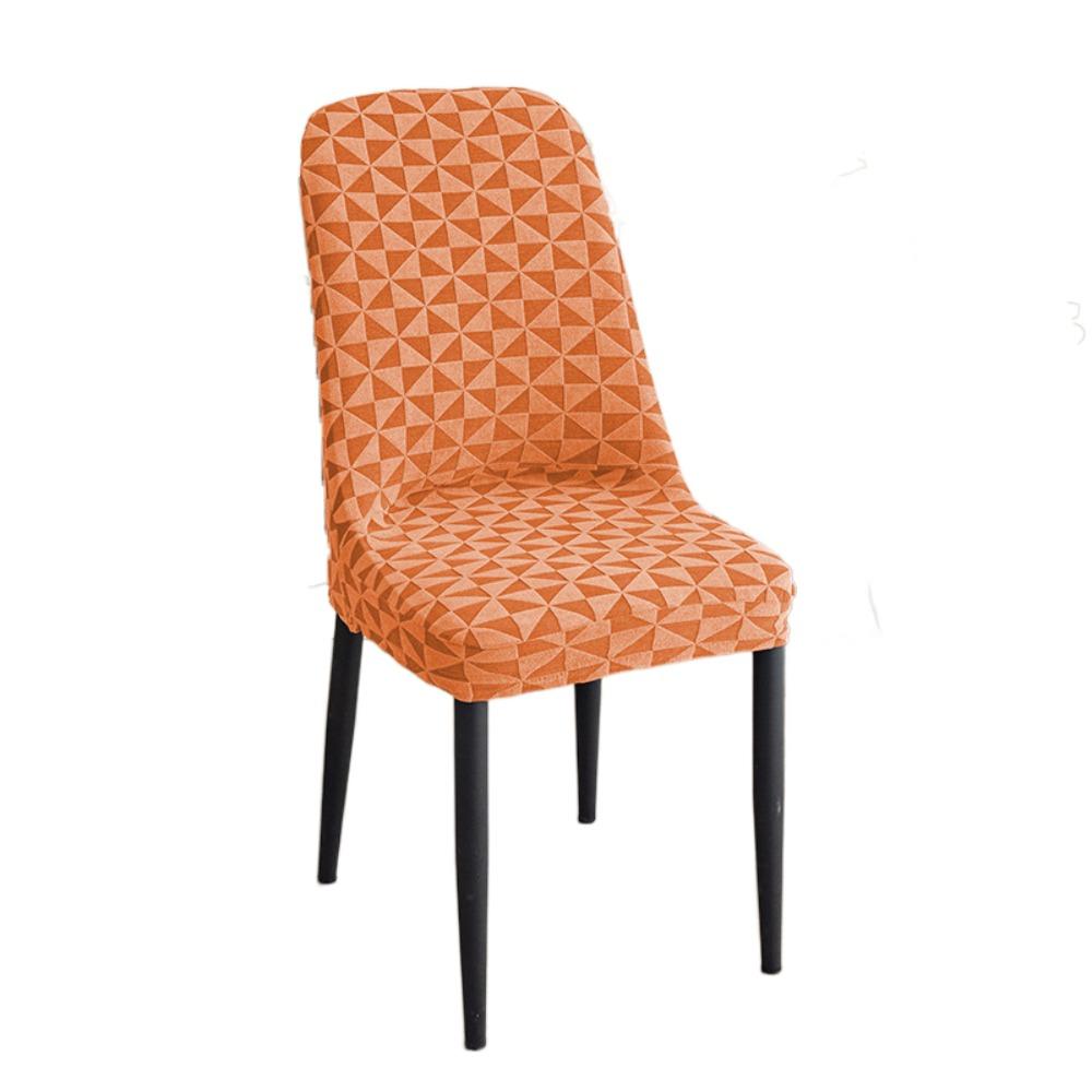 Soft Jacquard Arc Chair Cover Elastic Chair Protective Case Curved Seat Cover  Household