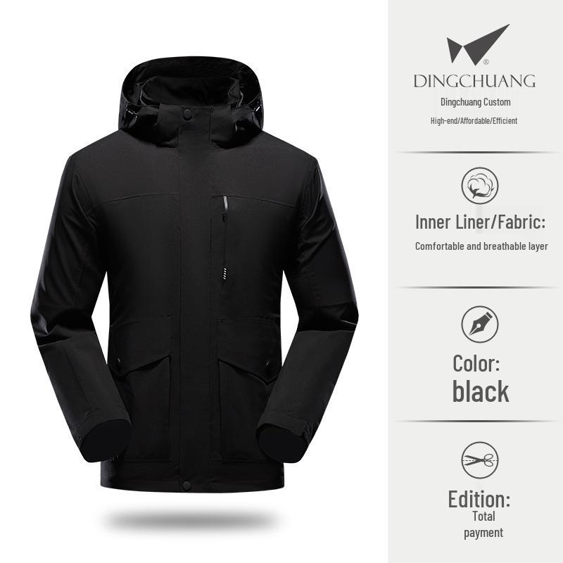 Embroidered Hooded Windbreaker for Toyota Honda Outdoor Workwear - Lightweight Jacket with Zipper