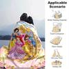 1pc Princess Printing Blanket - Soft, All-Season Throw for Living Room, Bedroom,Personalized Gift with Adorable Cartoon Design