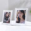 Clear Glass Picture Frame Minimalist Crystal Tabletop Photo Frame Multiple Sizes 5/6/7/8/10inch/A4 for Home Office Decor