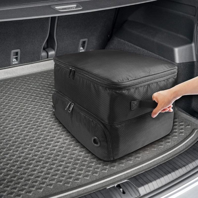 Golf Trunk Organizer Bag Storage Water Resistant Polyester Texture Compact Foldable Design for Equipment Protection