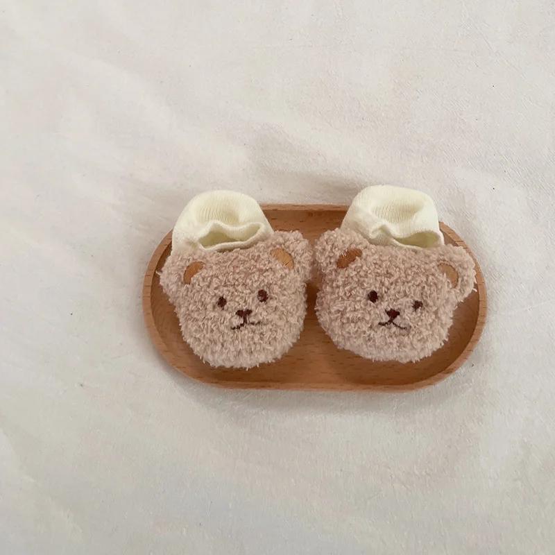 New Kids Boys Girls Short Socks Newborn Baby Cartoon Bear Sock Children Soft Boat Socken Cute Infant Socken Toddler Accessories
