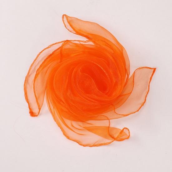 60cm Silky Scarf Washable Reusable Bright Color Portable Foldable Faux Silk Scarf Bags Wallets DIY Accessories