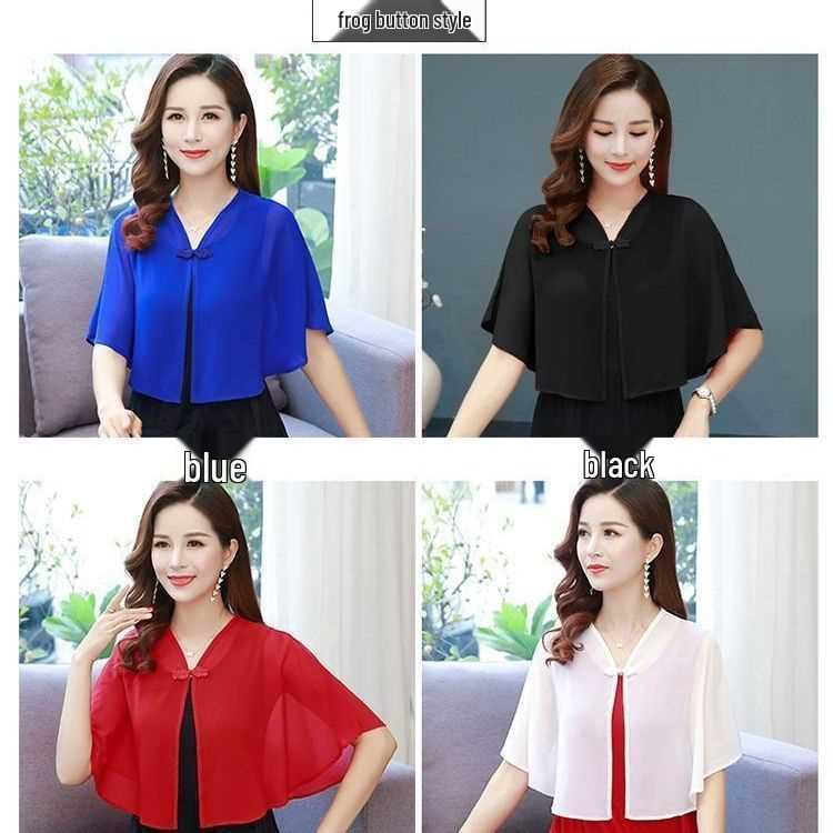 Women's Chiffon Shawl: Versatile Summer Waistcoat & Sunscreen Cardigan