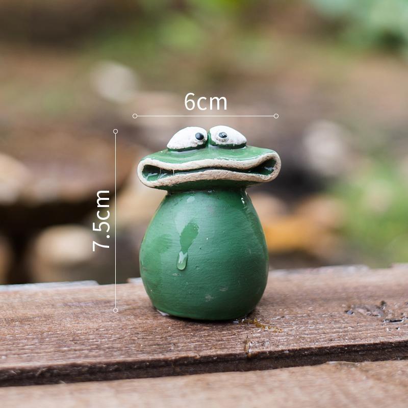 

Cute Frog Three Family Decorative Ornament Big Mouth Frog Animal Creativity Fun Courtyard Garden Ornament Gift