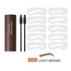 Waterproof & Smudge-Proof Eyebrow Stamp Kit with Contouring Powder, Stencil, Brush, & Hairline Powder.