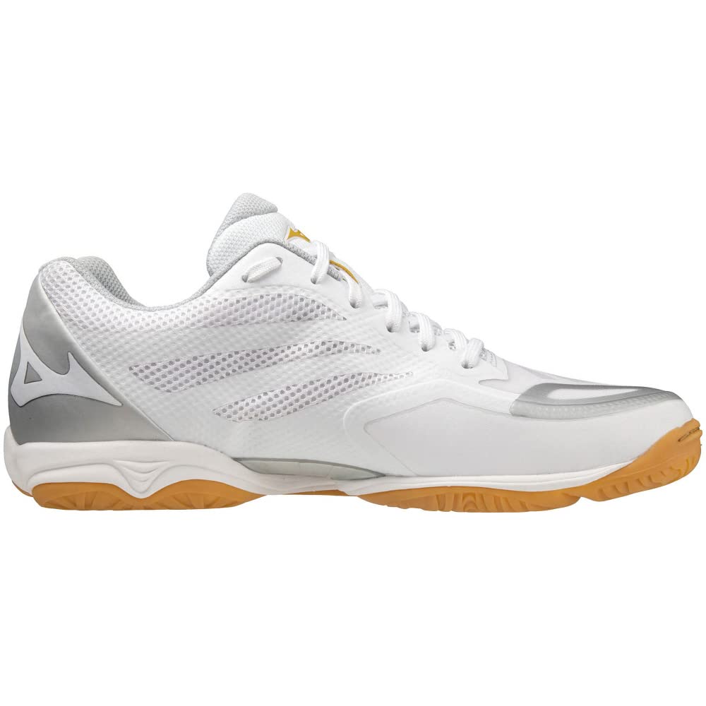 Volleyball Shoes MIZUNO FLY Club Activities Indoor Wide Lightweight Indoor Cm 2E [Mizuno] White/Silver/Gold 26.0