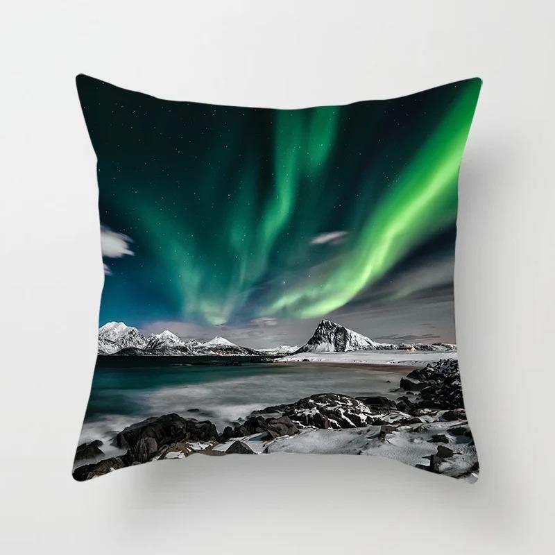 

Закат Сумерки Природные пейзажи с принтом Гостиная Диван Автомобиль Чехлы для подушек Роскошные украшения дома Наволочки 40x40cm