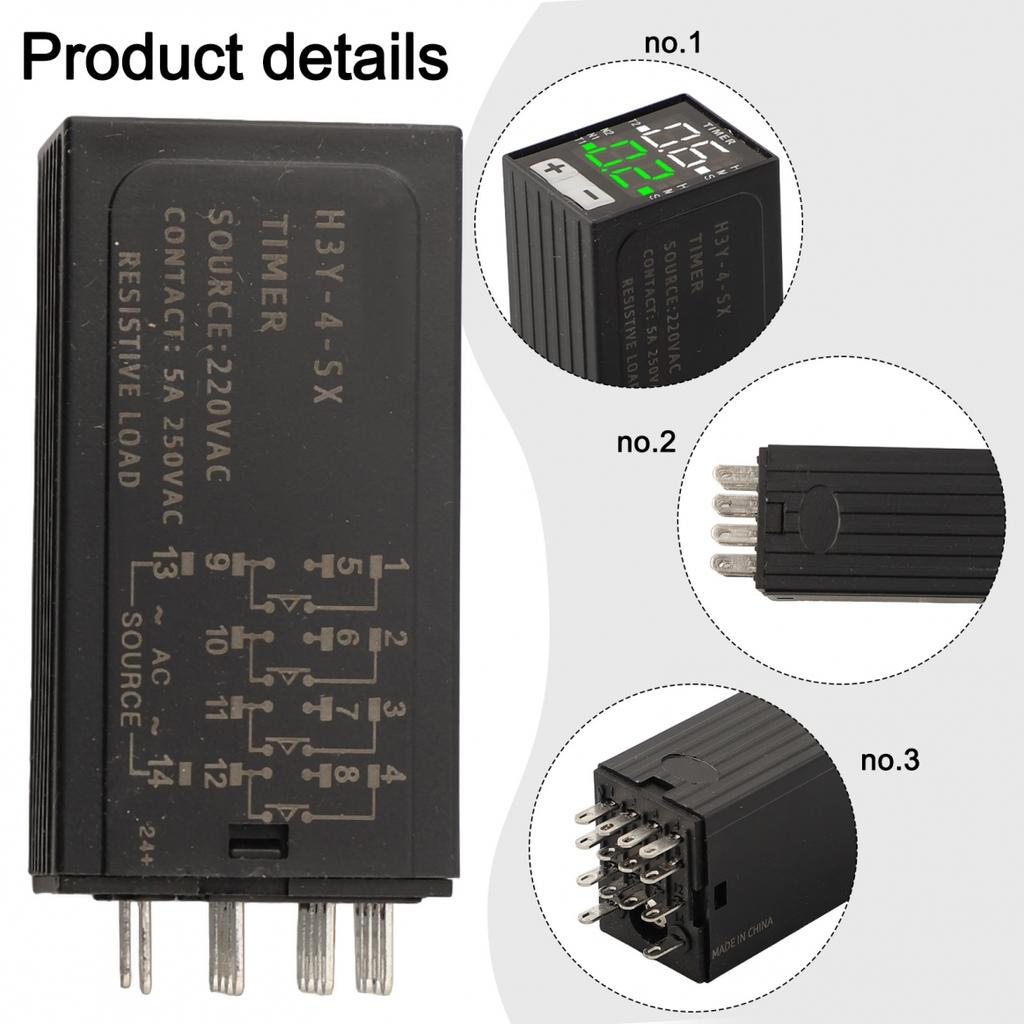 Power On Delay Controller TimeRelay V Digital Display H Y