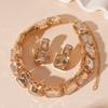 Catena per capelli con orecchini a nappa con strass, stile coreano, collana scintillante, regalo