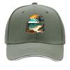 Beach Palm Sunset Graphic Sandwich Baseball Cap