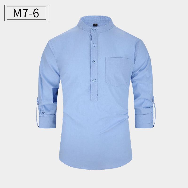 Men’s Heavyweight Long Sleeve Cotton Henley Shirt