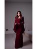 European Winter 2025 Retro Elegant Long Sleeve Dress for Women