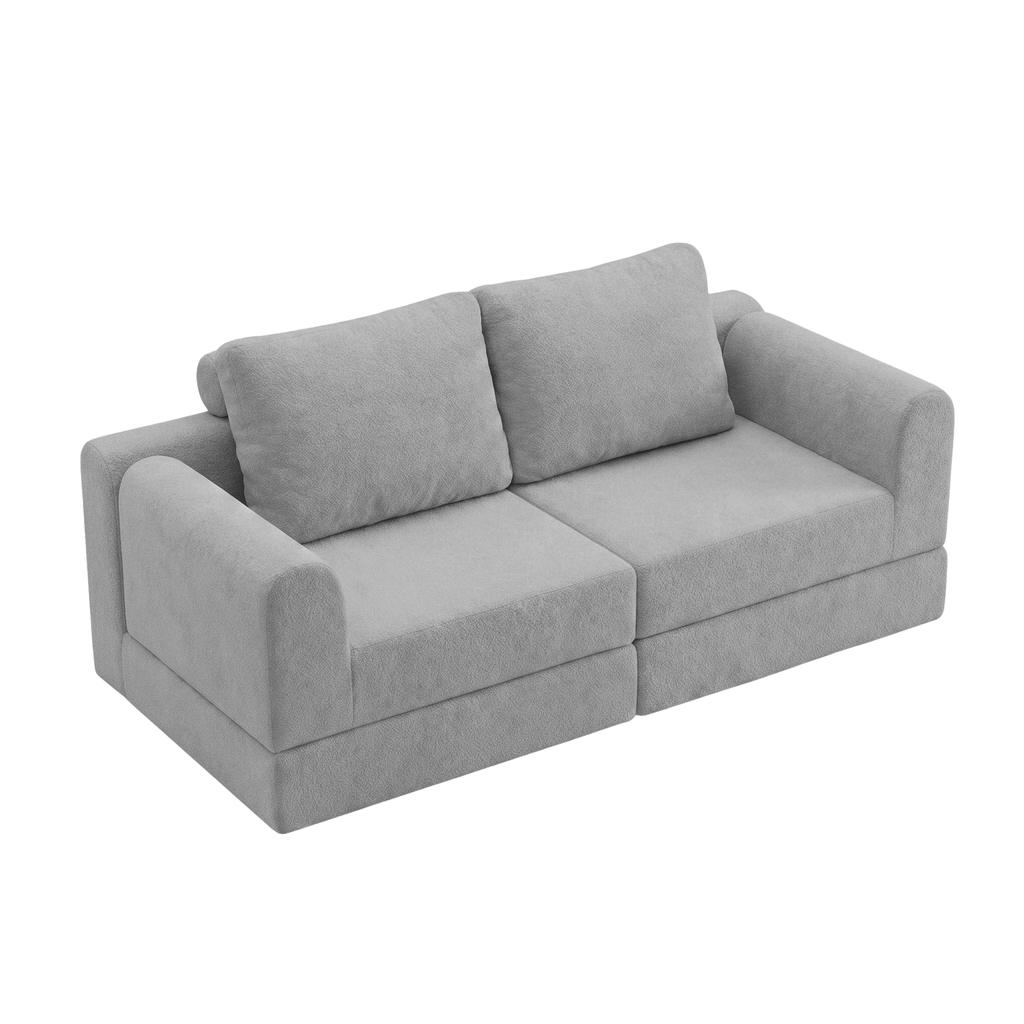 Convertible Folding Sofa Bed, Sleeper Chair with Memory Foam and Back Support – Futon Couch for Living Room, Bedroom, or Small Spaces Gray