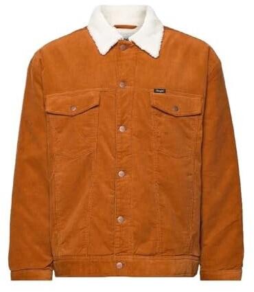 Přechodová bunda Wrangler Antifit Sherpa Jacke koženě hnědá