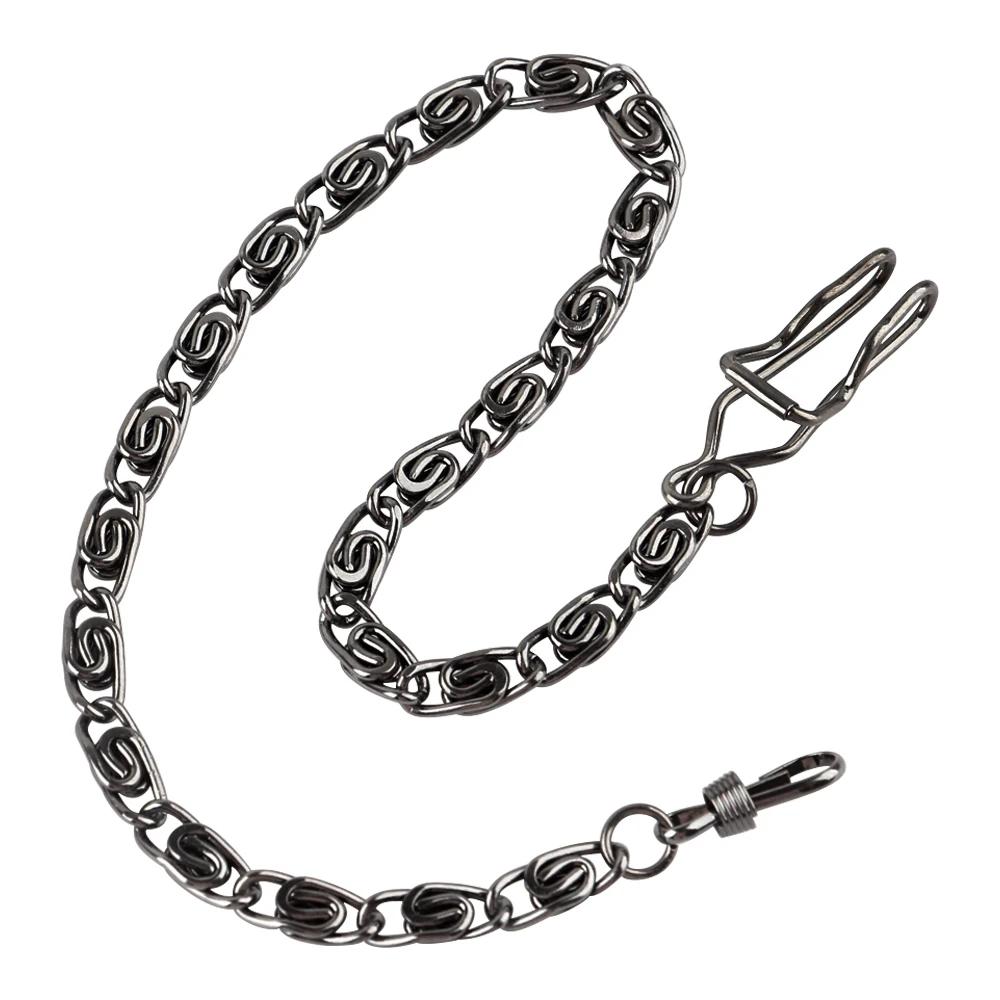 Moderne Edelstahl Mechanische Taschenuhr Kette 39cm Fob Kette für Männer oder Frauen Schmuck Zubehör Taschenuhr Kette