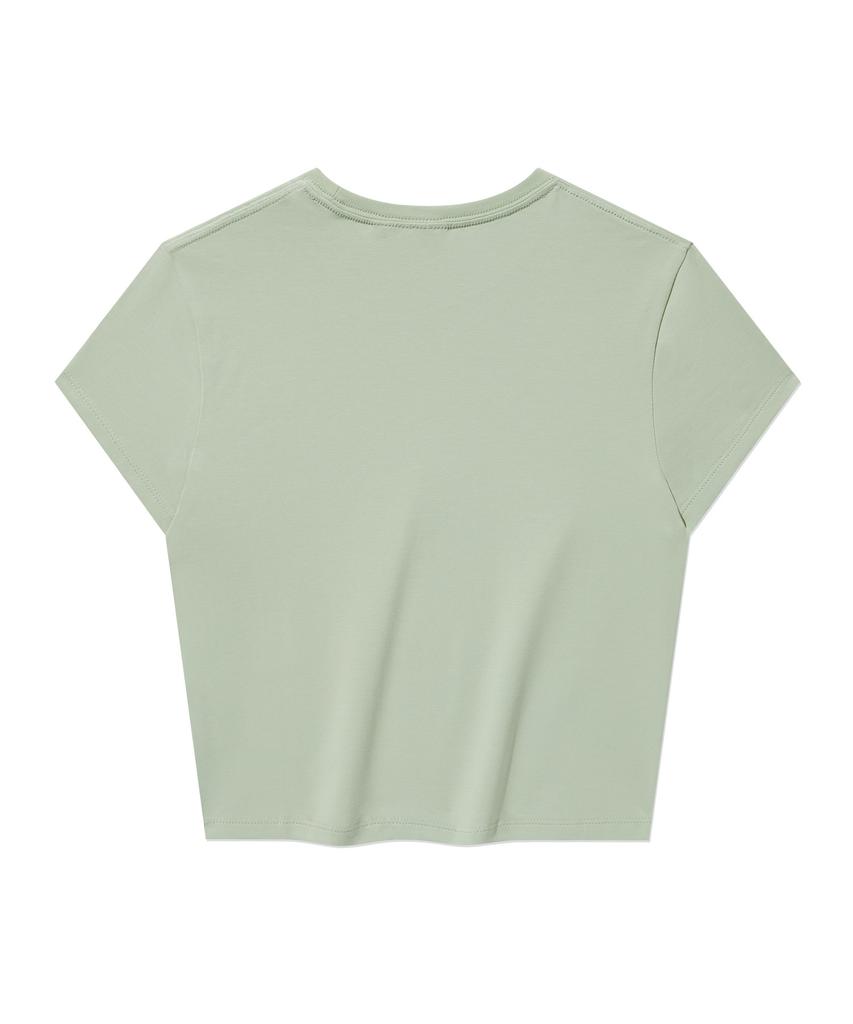 COVERNAT (W) Authentic Logo Baby Fit T-Shirt Light Green