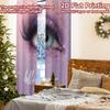 2pcs   2D FLAT PRINTING Curtains (Without Rod) HelloGorgeous Holiday Printed Curtains Durable Polyester Fabric Curtains Art Deco