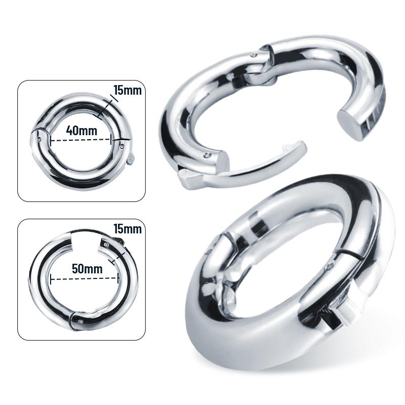 Metal Stainless Steel Cock Ring Adjustable Sperm Locking Ring Exercise Delay Binding Penis Ring Ejaculation Delay Men'S Sex Tool