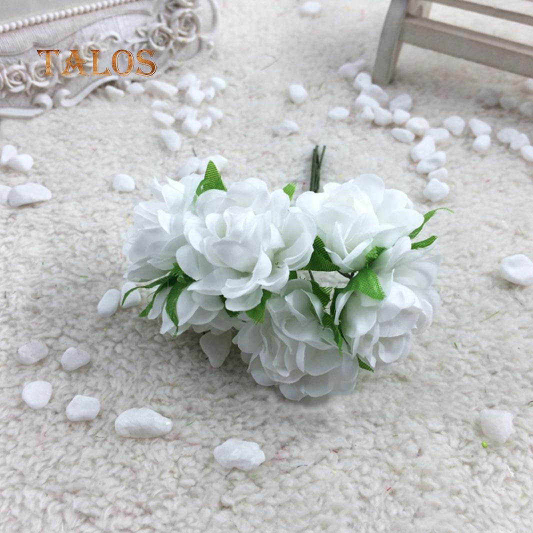 

Искусственный шёлковый букет для декора белый