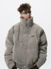 Unisex Retro Stehkragen Baumwoll Daunenjacke, Herbst/Winter High Street Stil, Locker und Vielseitig.