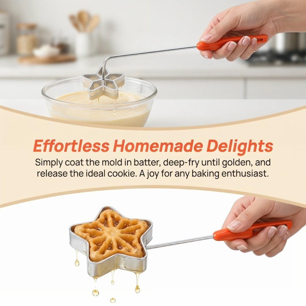 Aluminum Alloy Cake Printing Moulding Food-Grade Handle Biscuit Dessert Maker Star Butterfly Snowflake Leaf Pastry Moulding Set
