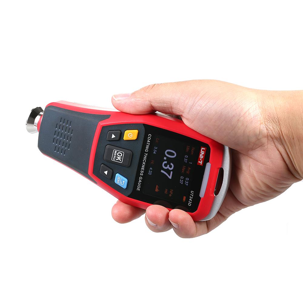 UNI-T UT343D Digitales Beschichtungsmessgerät, Dickeprüfgerät mit USB-Datenfunktion, Autodetektor