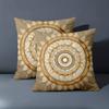 1 Pieces Brown Mandala Patterned Decorative Throw Pillows Polyester pillowcase, sofa decorative cushion cov Headboard Pillow