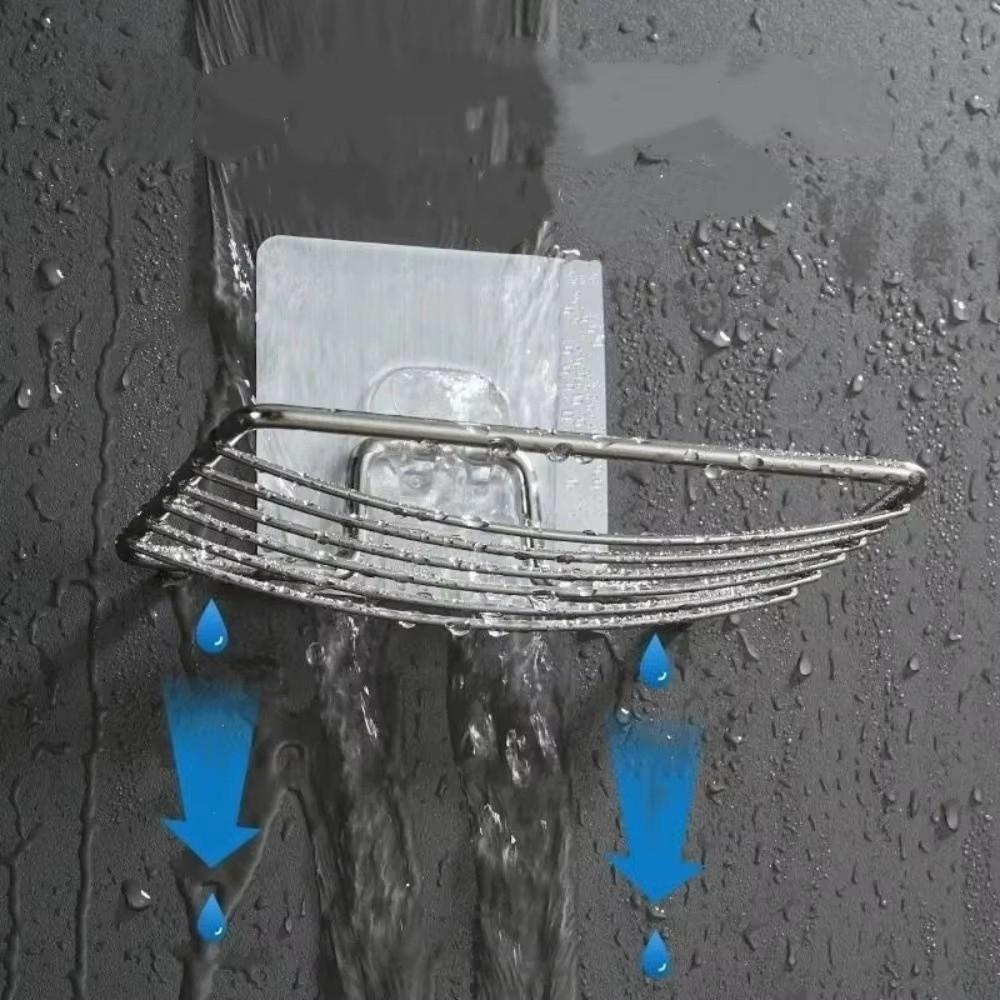 Wall Hanging Stainless Steel Soap Rack Self-Draining Wall Mounted Soap Holder  Household Use