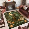 Witchcraft Theme Crystal Velvet Rug Personalized Custom Name Text Soft Floor Mat Home Decor
