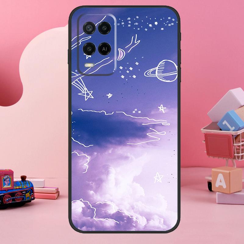 Purple aesthetic Case For Oppo A78 A38 A18 A98 A58 A60 A80 A40 A96 A76 A16 A94 A74 A54 A15 A17 A57 A77 A5 Pro