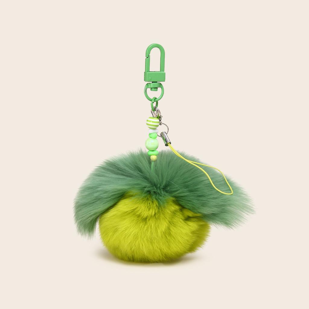 

Persimmon Green Apple Peach Orange Plush Pendant With Cute Fruit For Gifts And Accessories зелений