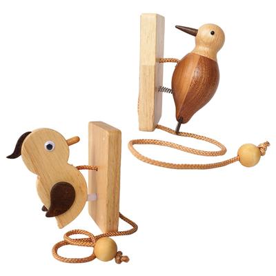 Woodpeckered Doorbell Wood Door Bell Vintage Design Entering Chime Door Chime Woodpeckered Door Knocker for Home Bedroom Office