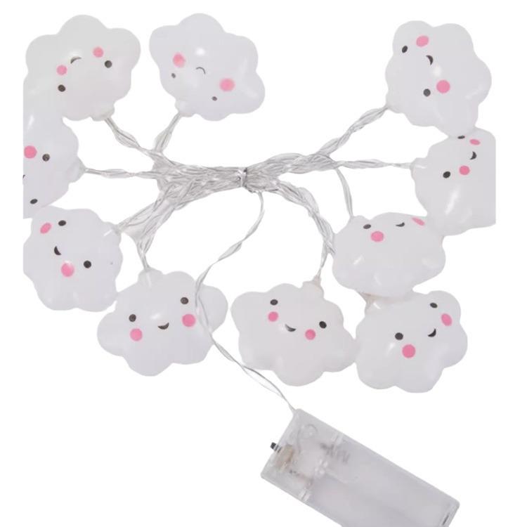 LED Smiling Cloud & Star String Lights for Children's Bedroom Tent Decor