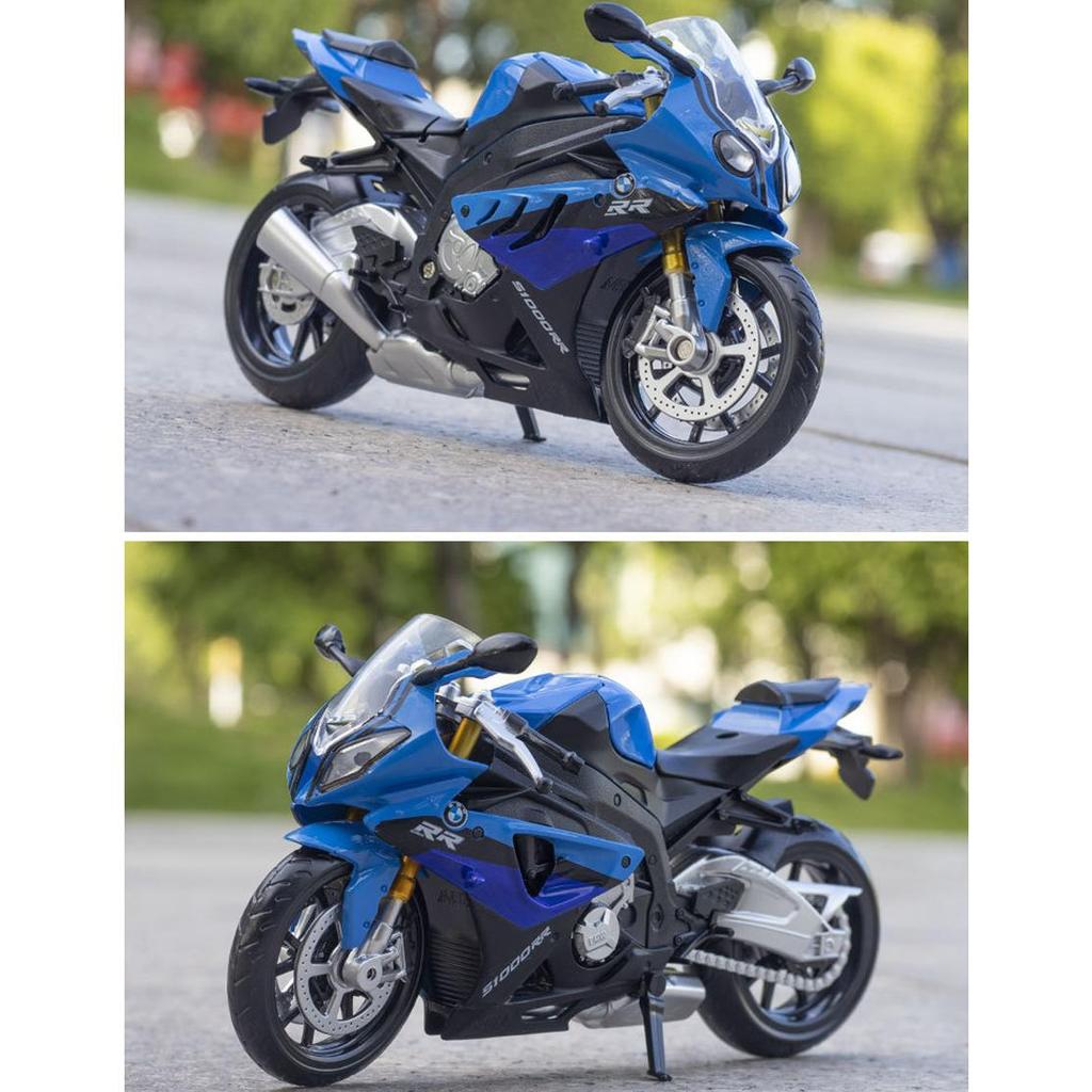 1/12 Scale S1000RR Racing Motorcycle Diecast Model Toy, with Sound and Light for Kids Toddler Boys Girls Gift Collection