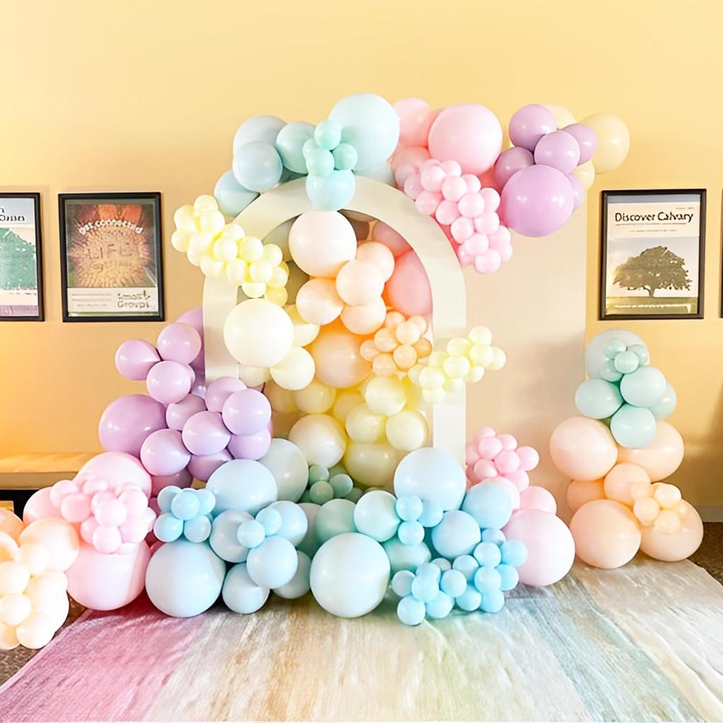 20 PCs Mixed Colors Macaron Balloons 10 Inch Pastel Rainbow Balloons Macaron Balloons Multi Color Balloons Party Decorations