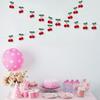 Jexine 3 Pieces Cherry Garland Decor Summer Cherries Party Decoration Pom Pom Felt Bunting Banner 6.6 Ft Colorful DIY Fruit Hanging Ornaments for